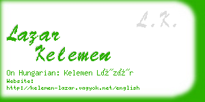 lazar kelemen business card